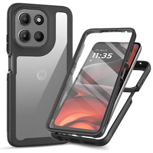 Cas clair compatible pour Motorola Moto G86 5G PC + TPU Couverture arrière avec téléphone PET Écran
