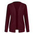 thumbnail image 4 of Womens Open Front Plus Size Chunky Knit Cardigan Sweaters Dressy Long Sleeve Fall Soft Cardigan Outwear with Pockets, 4 of 5