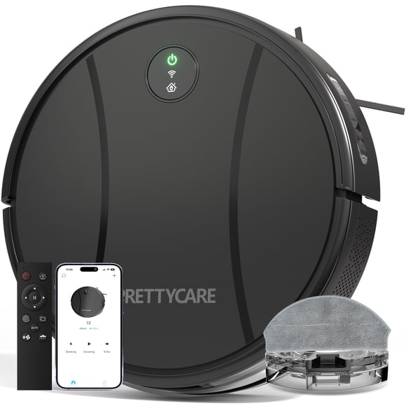 PrettyCare Robot Vacuum and Mop,2 in 1 Mopping with 7000Pa Suction APP/Remote/Voice Control,Ideal for Pet Hair,C2