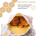 thumbnail image 4 of Suncoda Sac à Pain en Tissu, Sac à Pain en Cire d'Abeille de Qualité Alimentaire en Coton et Lin, Sac Réutilisable pour la Conservation du Levain, Sac à Pain en Cire d'Abeille, 4 of 6