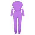 thumbnail image 5 of Ensemble Décontracté pour Femme, Ample, Imprimé, à Manches Longues, Col Rond, à Cordon, Deux Pièces, Survêtement de Jogging, S-31 Violet m, 5 of 5