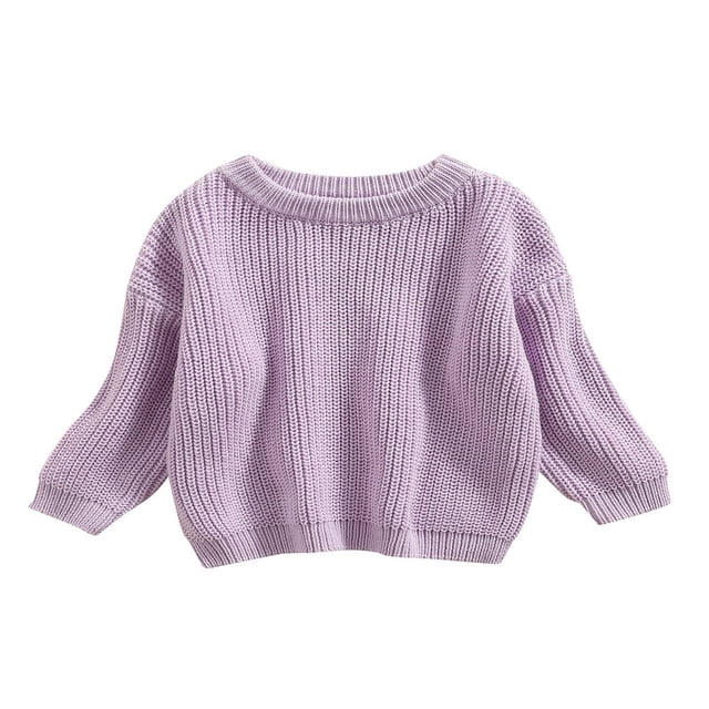 Toddler Boys Girls Knit Sweater Oversized Sweatshirt Fall Winter Pullover Tops