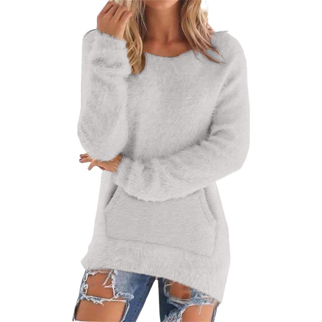 WZXFASHION Chandails Décontractés Unis à Manches Longues pour Femmes, Blouse, Solde Liquidation 2025, Chandail à Capuchon à Fermeture Éclair Intégrale