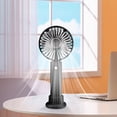 thumbnail image 4 of Black Mini Portable Handheld Small Fan Usb Charging Rechargeable Student Dormitory Office Compact Design Long Battery Life Efficient Cooling Lightweight, 4 of 9