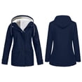 thumbnail image 3 of Spring Military Full-Zip Removable Hooded Cotton Mid-Long Parka Jacket Coat for Women, 3 of 5