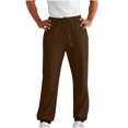 thumbnail image 1 of aohooy Men's Fleece Elastic Bottom Jogger Sweatpants - Drawstring Workout Track Running Gym Athletic Pants with Pockets Brown,XL, 1 of 8