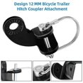 thumbnail image 3 of Universal Heavy-Duty Steel Bike Trailer Hitch Mount - 45-Degree Welded Arm, Rear Axle Nut Installation, Compatible with All Bikes & Trailers, Black, Includes Trailer Tractor & Buckle for Safe Kids, 3 of 5