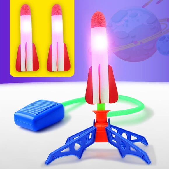Rvkxad KidsStep On Rocket Launcher Toy, Outdoor Stomp Launch Pad with 3 Luminous Foam Rockets for Backyard Park Play, ChildrensOutdoor Activity Toy, Foam Rocket Launcher Blaster