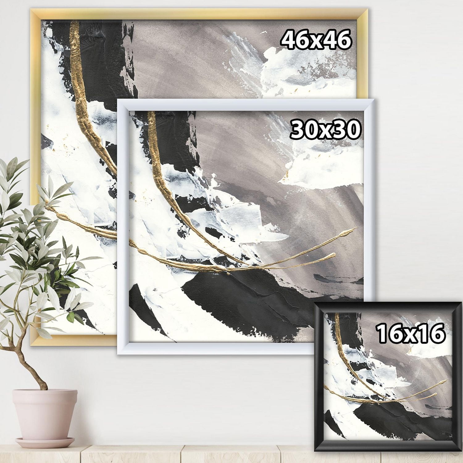 Designart Arcs peints glamour II Art mural encadré