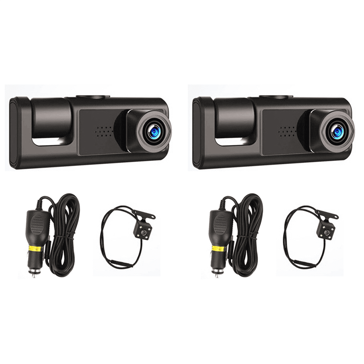 2X 3 Camera Dash Cam 1080P 2 Inch Screen Dashcam Black Driver Recorder for Taxi CAR DVR Rear Camera Universal