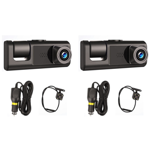 2X 3 Caméra Dash Cam 1080P 2 Écran de pouce Dashcam Black Driver Recorder pour Taxi CAR DVR Caméra arrière universelle