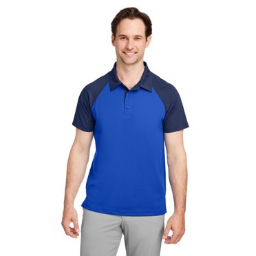 Team 365 TT21C Hommes Commande Snag-Protenction Colorblock Polo - S ROYL/ S DK NV - XL