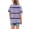 thumbnail image 4 of DecSea T-Shirt à Manches Courtes pour Filles Été Surdimensionné Col Rond Rayé Décontracté Basique 5-14 Ans, 4 of 8