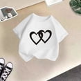 thumbnail image 5 of HNMKIU T-Shirt Graphique Tendance pour Filles Col Rond Manches Courtes Haut d'Été Décontracté pour Enfants, 5 of 5