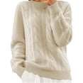 thumbnail image 1 of WTXUE Chandail en Coton à Col Semi-Roulé à Manches Longues, Couleur Unie, Chandail avec Chandail de Base, Automne Hiver, Chandail Chaud, Coupe Décontractée, Chandails (Femmes) Taille 10, 1 of 4