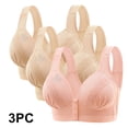 thumbnail image 2 of FAIWAD 3Pc Wireless Bras for Women Plus Size Full Coverage Front Closure Bralettes No Underwire Breathable Everyday Bra, 2 of 9
