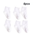 thumbnail image 1 of 6 Pieces Kids Stockings Socks with Nice Elasticity Comfortable Wearing Simple Style Good Craftsmanship Hose Keep Crawing medium white 8-10, 1 of 6