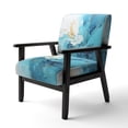 thumbnail image 3 of Designart "Azure Euphony I" Teal Azure Upholstered Accent Chair - Modern Arm Chair For Bedroom, 3 of 7