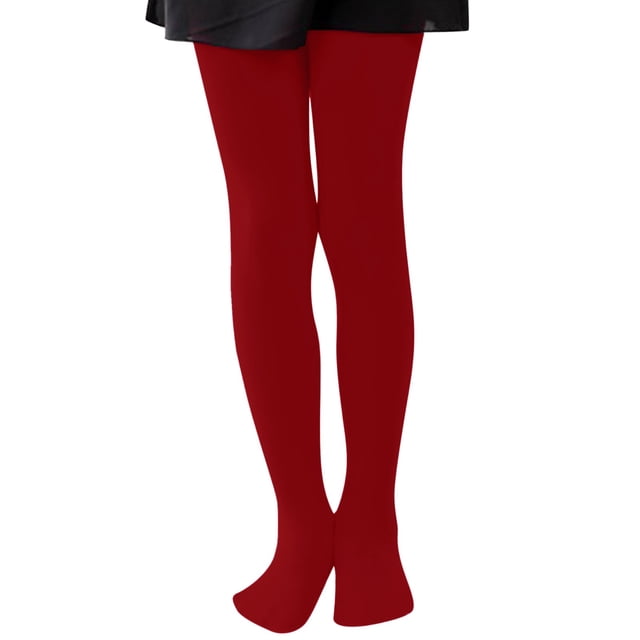 MIASHUI Collants de Danse Ballet pour Filles Leggings Extensibles Sans Coutures Pantalons Coupe Confortable, Rouge, 4-6 Ans