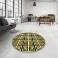 thumbnail image 4 of Ahgly Company Tapis d'Intérieur Lavable à la Machine, Carré, Transitionnel, Noir Brun, Tapis de Zone, 6 Pieds Carré, 4 of 7