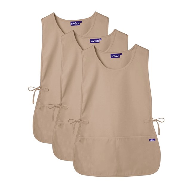 "Sivvan Unisex Cobbler Apron (3 Pack) - Adjustable Waist Ties, 2 Deep front pockets"