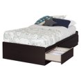 thumbnail image 3 of South Shore Step One Twin/Double Chocolate Brown Bed Storage, 3 of 9