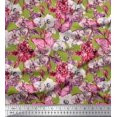 thumbnail image 1 of Soimoi Rayon Fabric Butterfly & Orchids Floral Print Fabric by The Yard 42 Inch Wide, 1 of 3