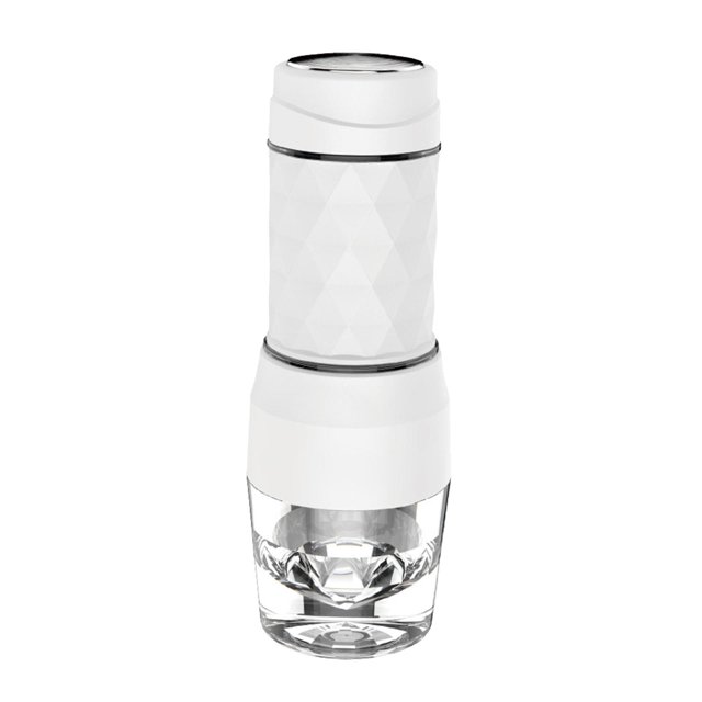 GROWTH TANK Machine à Espresso Portable 120 ml Compatible avec Capsules et Café Moulu Manuel Blanc