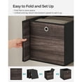 thumbnail image 4 of SONGMICS Storage Cubes, Set of 6 Storage Bins with Handles, Foldable Oxford Fabric and Non-Woven Fabric Storage Boxes, 11.8 x 11.8 x 11.8 Inches, Chestnut Brown, 4 of 6