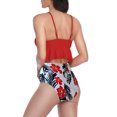 thumbnail image 3 of RKSTN Tankini Set for Women Swimsuits Ruffled High Waisted Tummy Control Knot Adjustable Straps Backless Bathing Suits, 3 of 6