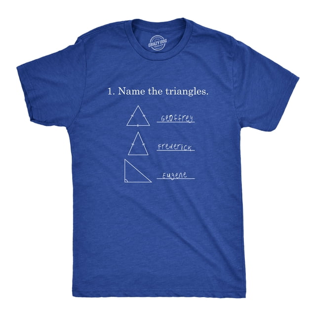 Mens Name The Triangles Funny Math T Shirt Sarcasm Novelty I Love Math Graphic (Royal) - 5XL