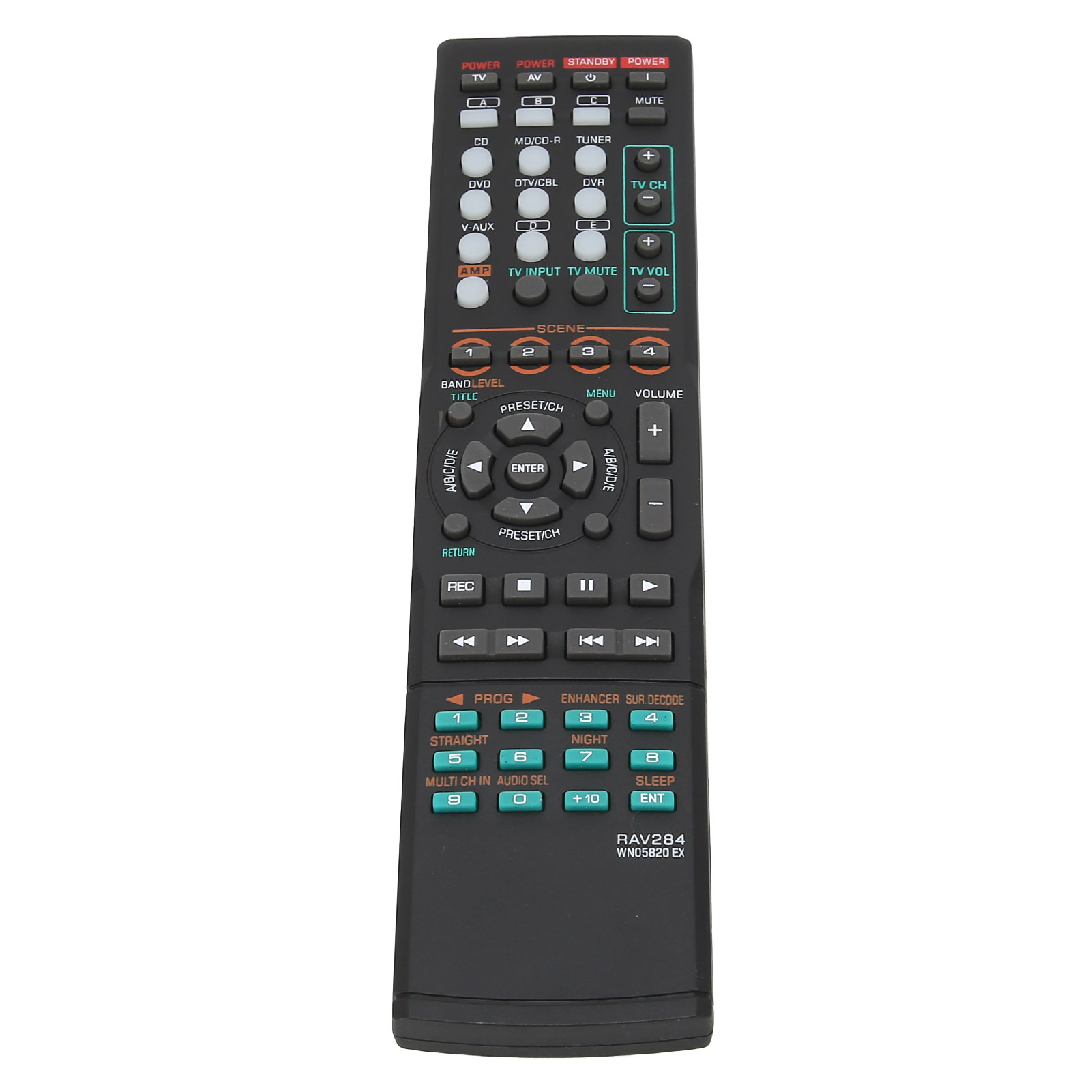 AV Receiver Remote Control, Remote Control Replacement Not Easy To Wear for RAV284 WN05820EX RX-V363 RX-V363-B RX-V365