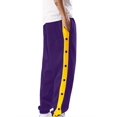 thumbnail image 3 of Bamboohart Men‘s Tear Away Pants  Loose Fit Basketball Pants High Split Snap Button Sweatpants, 3 of 7
