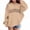 Khaki, variant on Aocisk Stylish Girls Pullover Hoodies Long Sleeve Casual Sweatshirts Comfortable Kids Outerwear For Autumn Winter Seasons Black 11-12 Years