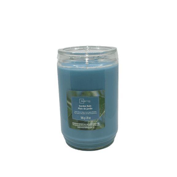 Mainstays Garden Rain Scented Single-Wick Glass Jar Candle, 20 oz