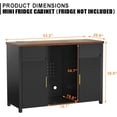 thumbnail image 2 of GDLF Grande Armoire de Bar à Café avec Espace pour Réfrigérateur, Mini Armoire-Frigo avec Rangement pour Vin, Buffet Bahut pour la Maison, Design Moderne Cannelé,53.2 Pouces L, 2 of 5