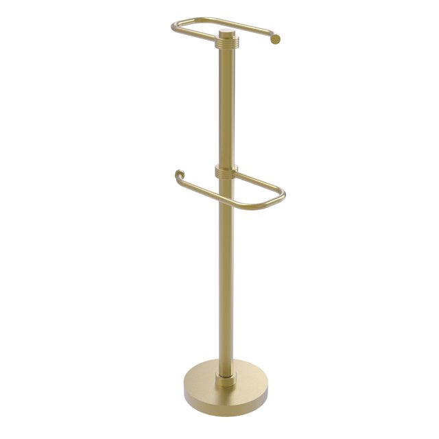 Allied Brass Free Standing Two Roll Toilet Tissue Stand - TS-26G-SBR