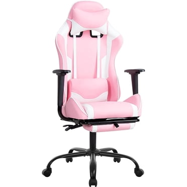 BestOffice Ergonomic Racing Gaming Chair with Footrest, Reclining Swivel Chair with Lumbar Support & Headrest, Pink