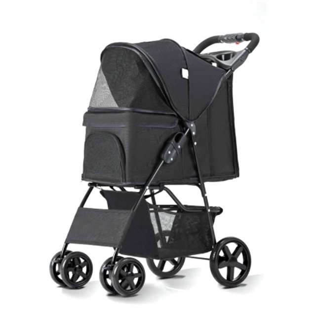 Pet Pet Stroller Lightweight Foldable Ventilate Oxford Portable Small Dog Stroller for Dogs Cats