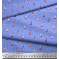 thumbnail image 2 of Soimoi Rayon Fabric Dot & Light House Shirting Decor Fabric Printed Yard 56 Inch Wide, 2 of 3