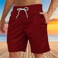 thumbnail image 1 of Soki Men's Casual Beach Shorts Clearance Drawstring Shorts With Pocket, 1 of 4