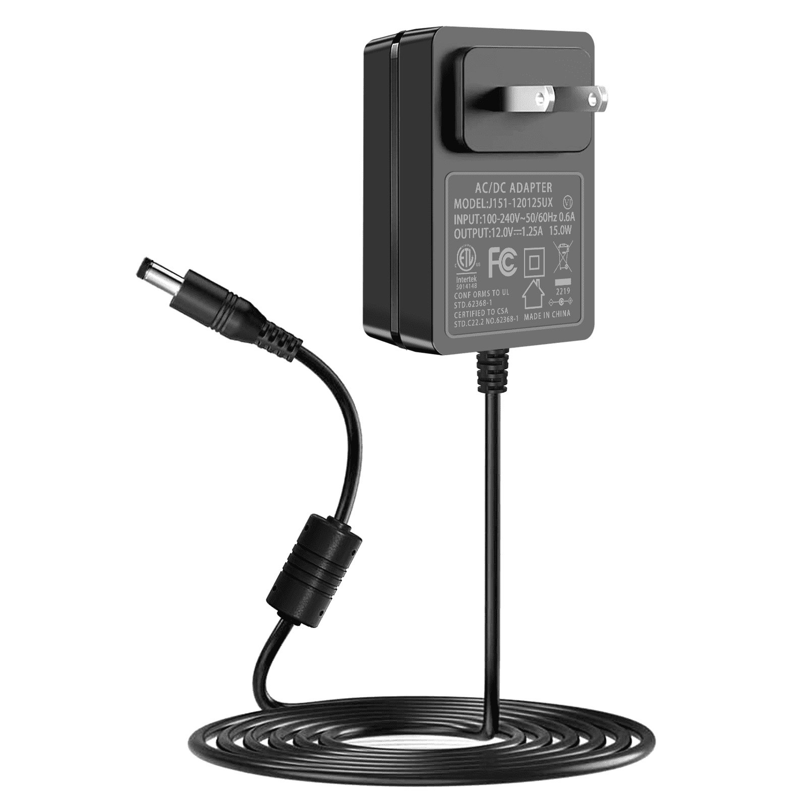 Gonine 12V 1.25A 15W Power Adapter for Echo Dot 3rd Generation, Echo Dot (3rd/4th Gen) with Clock, Echo Dot Kids Edition, Echo Show 5, Echo Spot, and Fire TV Cube