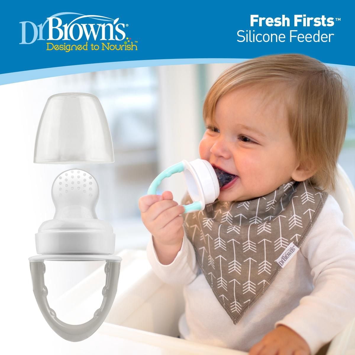 Dr. Brown's Fresh Firsts Silicone Feeder, 4 months+ 2 pack