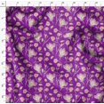 thumbnail image 4 of Soimoi Purple Rayon Fabric Leaves & Magnolia Floral Print Sewing Fabric Yard 42 Inch Wide, 4 of 5