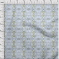 thumbnail image 4 of oneOone Velvet Sky Blue Fabric Tribal Sewing Material Print Fabric By The Yard 58 Inch Wide, 4 of 5