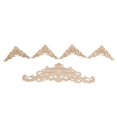 thumbnail image 2 of Wood Appliques Onlays, Unpainted 5Pcs European Style Wooden Onlay Precise Size  For Door, 2 of 8