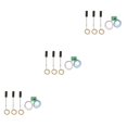thumbnail image 3 of Decodeary Pack of 3 50mm Model 3-Light Metal Traffic Signal Lights Bright LED 5-6V Type 1 3Set, 3 of 6