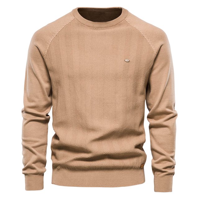 CEHVOM Men's O-neck Sweater Soft Casual Sweaters For Men Classic Pullover Sweaters With Ribbing Edge