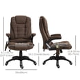 thumbnail image 3 of Vinsetto Massage Office Chair with 6-Point Vibration, Brown, 3 of 10