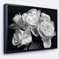 thumbnail image 2 of Designart Bouquet de roses noir et blanc ART MURAL À CADRE FLOTTÉ, 2 of 4